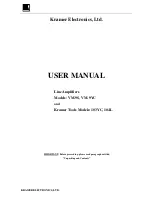 Preview for 1 page of Kramer TOOLS 103YC User Manual