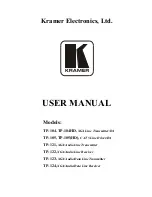 Preview for 1 page of Kramer TOOLS TP-104 User Manual