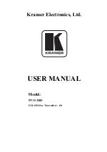 Kramer TP-112HD User Manual preview