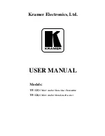 Предварительный просмотр 1 страницы Kramer TP-125 User Manual