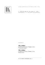 Preview for 1 page of Kramer TP-125xl User Manual