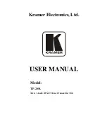 Kramer TP-205A User Manual preview