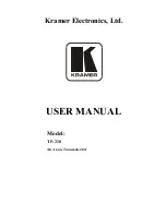 Kramer TP-210 User Manual preview