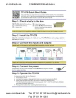 Предварительный просмотр 2 страницы Kramer TP-576 User Manual