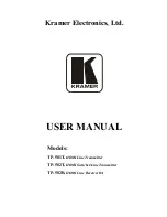 Kramer TP-581T User Manual preview