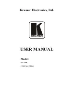 Предварительный просмотр 1 страницы Kramer VA-1Hs User Manual