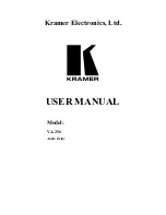 Kramer VA-256 User Manual preview