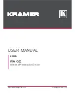 Предварительный просмотр 1 страницы Kramer VIA GO User Manual