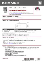 Kramer VIAcast Quick Start Manual preview