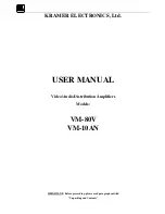 Kramer VM-10AN User Manual preview