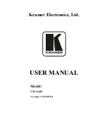 Preview for 1 page of Kramer VM-114H User Manual