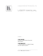 Kramer VM-20ARII User Manual предпросмотр