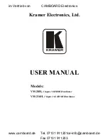 Preview for 1 page of Kramer VM-216H User Manual