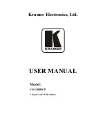 Preview for 1 page of Kramer VM-24HDCP User Manual