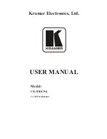 Preview for 1 page of Kramer VM-2HDCPxl User Manual