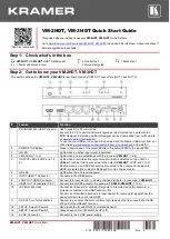 Предварительный просмотр 1 страницы Kramer VM-2HDT Quick Start Manual