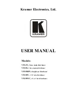 Preview for 1 page of Kramer VM-2N User Manual