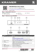 Предварительный просмотр 1 страницы Kramer VM-2UHD Quick Start Manual