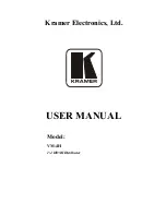 Kramer VM-4H User Manual preview