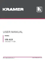 Предварительный просмотр 1 страницы Kramer VM-4UX User Manual