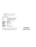 Предварительный просмотр 2 страницы Kramer VM-5YC User Manual