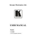 Kramer VM-80HP User Manual preview