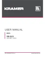 Preview for 1 page of Kramer VM-8UX User Manual