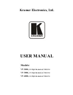 Kramer VP-200K User Manual preview