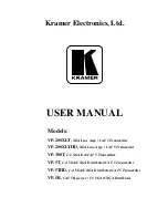 Preview for 1 page of Kramer VP-200XLT User Manual