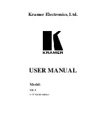 Preview for 1 page of Kramer VP-3 User Manual