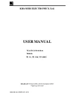 Предварительный просмотр 1 страницы Kramer VP-31 User Manual