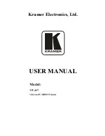 Preview for 1 page of Kramer VP-417 User Manual