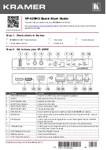 Preview for 1 page of Kramer VP-428H2 Quick Start Manual