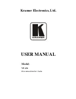 Kramer VP-436 User Manual preview