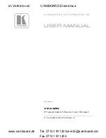 Preview for 1 page of Kramer VP-436N User Manual