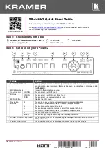 Kramer VP-440H2 Quick Start Manual preview