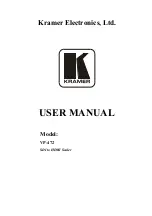 Предварительный просмотр 1 страницы Kramer VP-472 User Manual