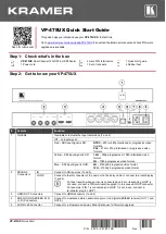 Предварительный просмотр 1 страницы Kramer VP-475UX Quick Start Manual