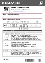 Preview for 1 page of Kramer VP-4x4K Quick Start Manual