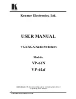 Предварительный просмотр 1 страницы Kramer VP-61N User Manual