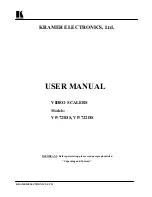 Предварительный просмотр 1 страницы Kramer VP-721DS User Manual