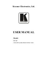 Предварительный просмотр 1 страницы Kramer VP-747 User Manual