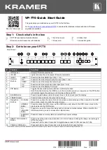 Preview for 1 page of Kramer VP-770 Quick Start Manual