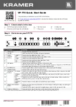 Kramer VP-770 Quick Start Manual предпросмотр