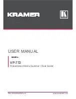 Kramer VP-772 User Manual preview