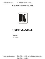 Предварительный просмотр 1 страницы Kramer VP-81SID User Manual