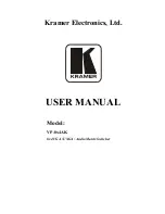 Kramer VP-8x4AK User Manual preview