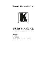 Kramer VP-8x8AK User Manual preview