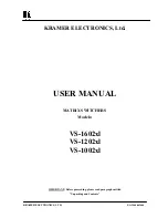 Предварительный просмотр 1 страницы Kramer VS-1002xl User Manual