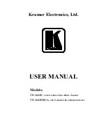 Предварительный просмотр 1 страницы Kramer VS-162AV User Manual